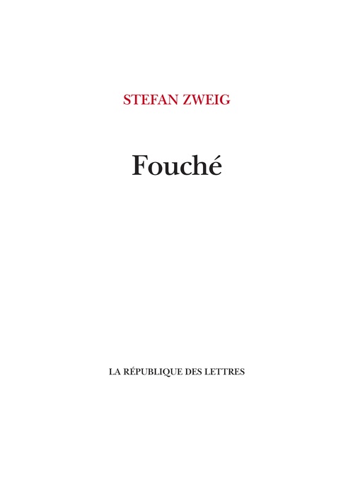 Couverture ebook de Fouché, de Stefan Zweig