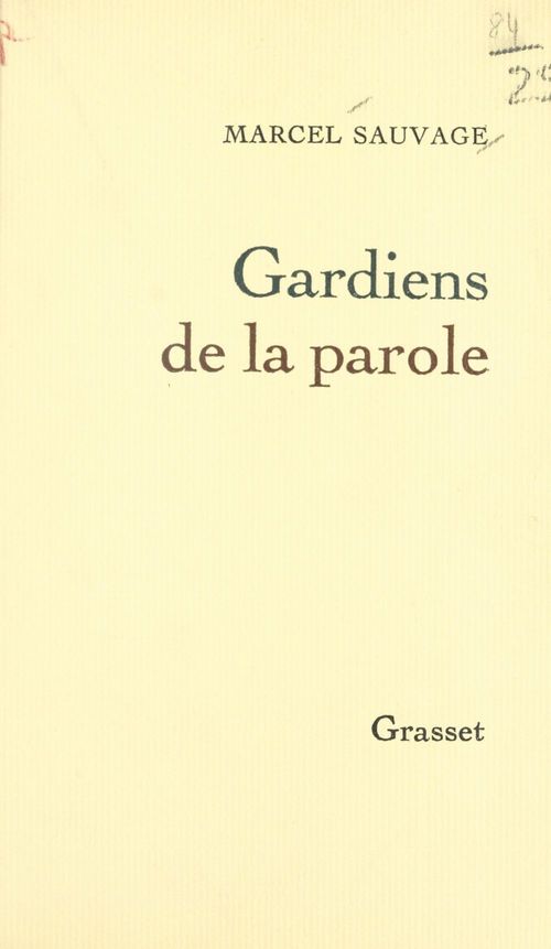 ebook cover of Gardiens de la parole, by Micheline Sauvage