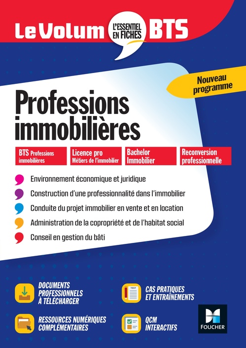 Couverture ebook de Le Volum' BTS - Professions immobilières - Révision et entraînement, de Evelyne Cornu-Gaidan