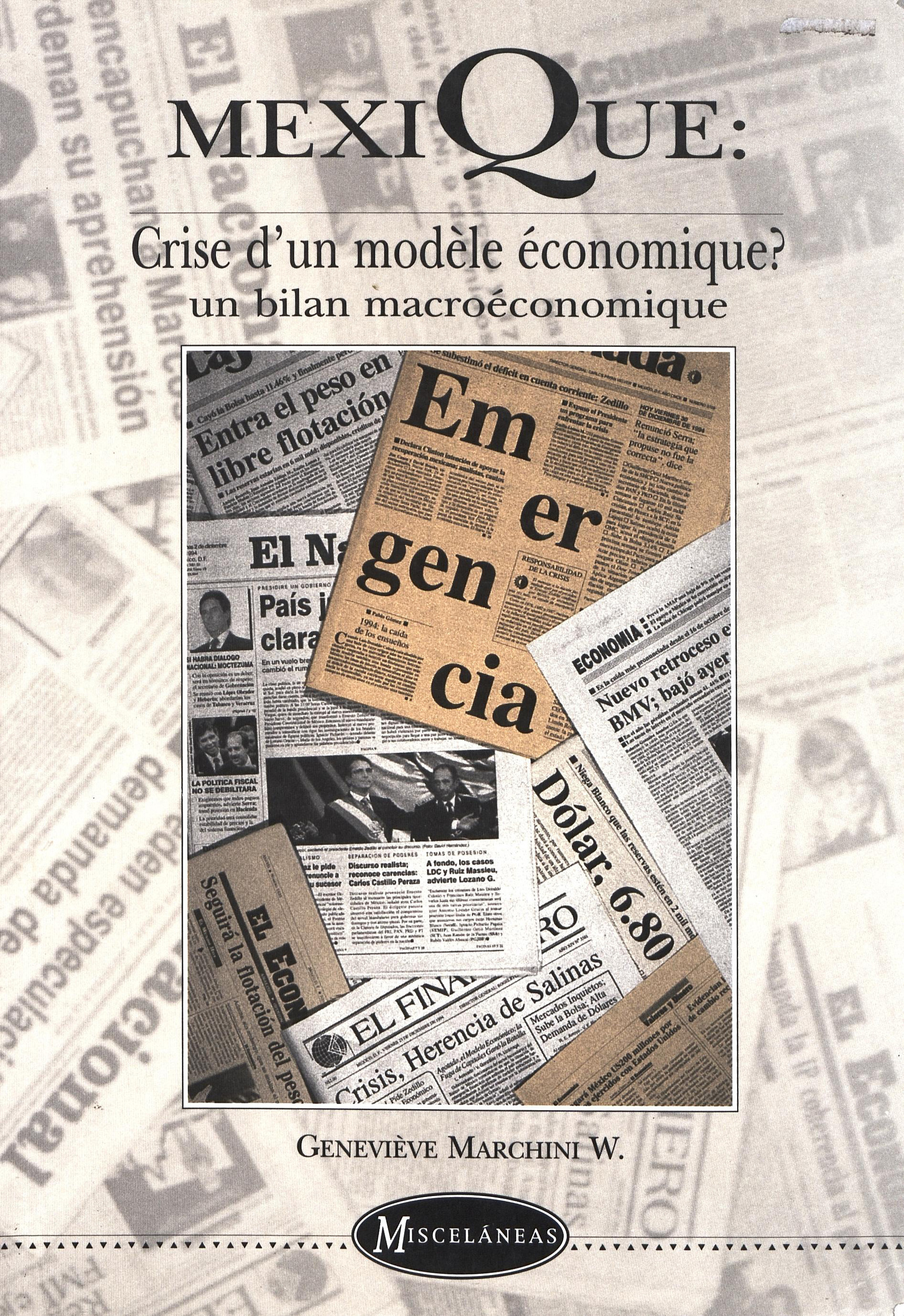 ebook cover of Mexique : crise d´un modèle économique ?, by Geneviève Marchini