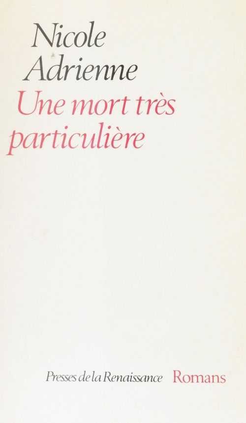 Couverture ebook de Une mort très particulière, de Nicole Adrienne
