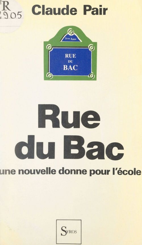 Couverture ebook de Rue du Bac, de Claude Pair