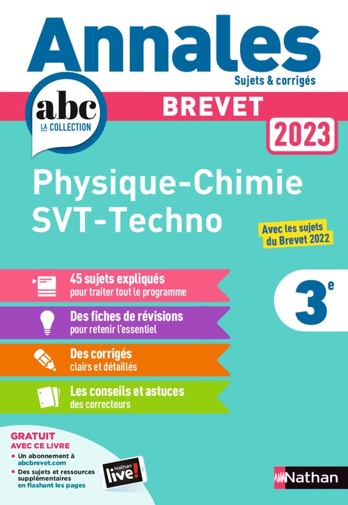 ebook cover of Annales Brevet 2023 - PC-SVT-Techno- Cor., by Nicolas Coppens, Olivier Doerler, Guivarc'H Sebastien, Laurent Lafond, Arnaud Lopin