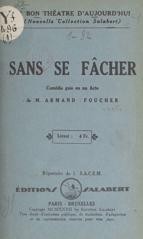 ebook cover of Sans se fâcher, by Armand Foucher