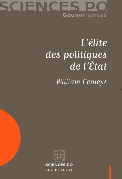 ebook cover of L'Élite des politiques de l'État, by William Genieys