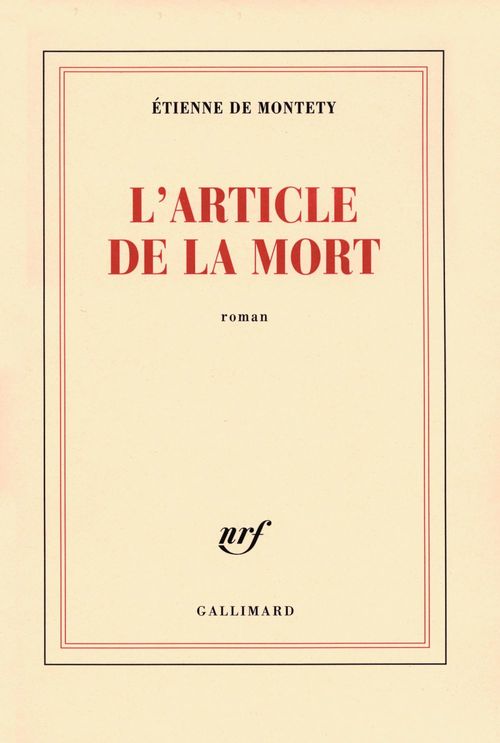 ebook cover of L'article de la mort, by Etienne de Montety