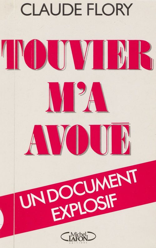 Couverture ebook de Touvier m'a avoué, de Claude Flory