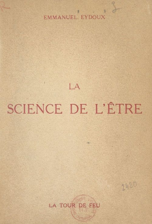 ebook cover of La science de l'être, by Emmanuel Eydoux