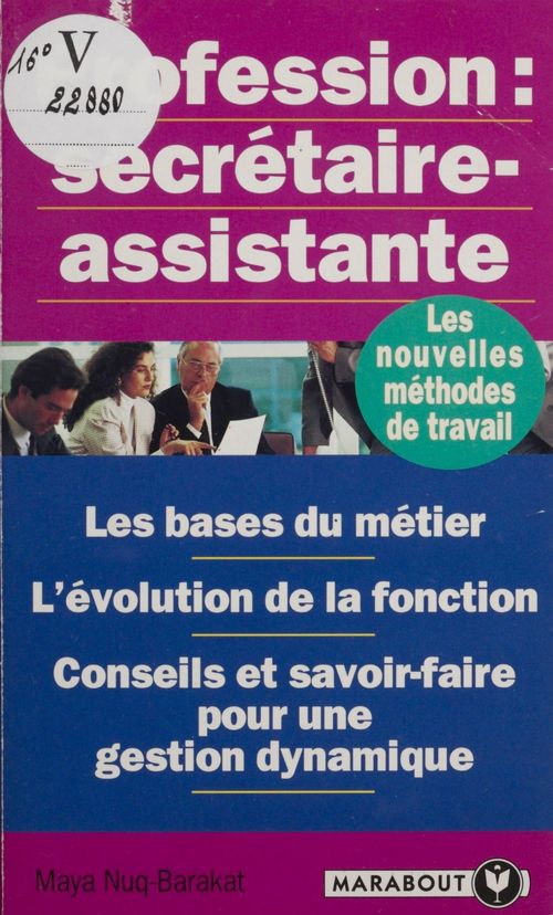 Couverture ebook de Profession secrétaire-assistante, de Nuq-Barakat-M
