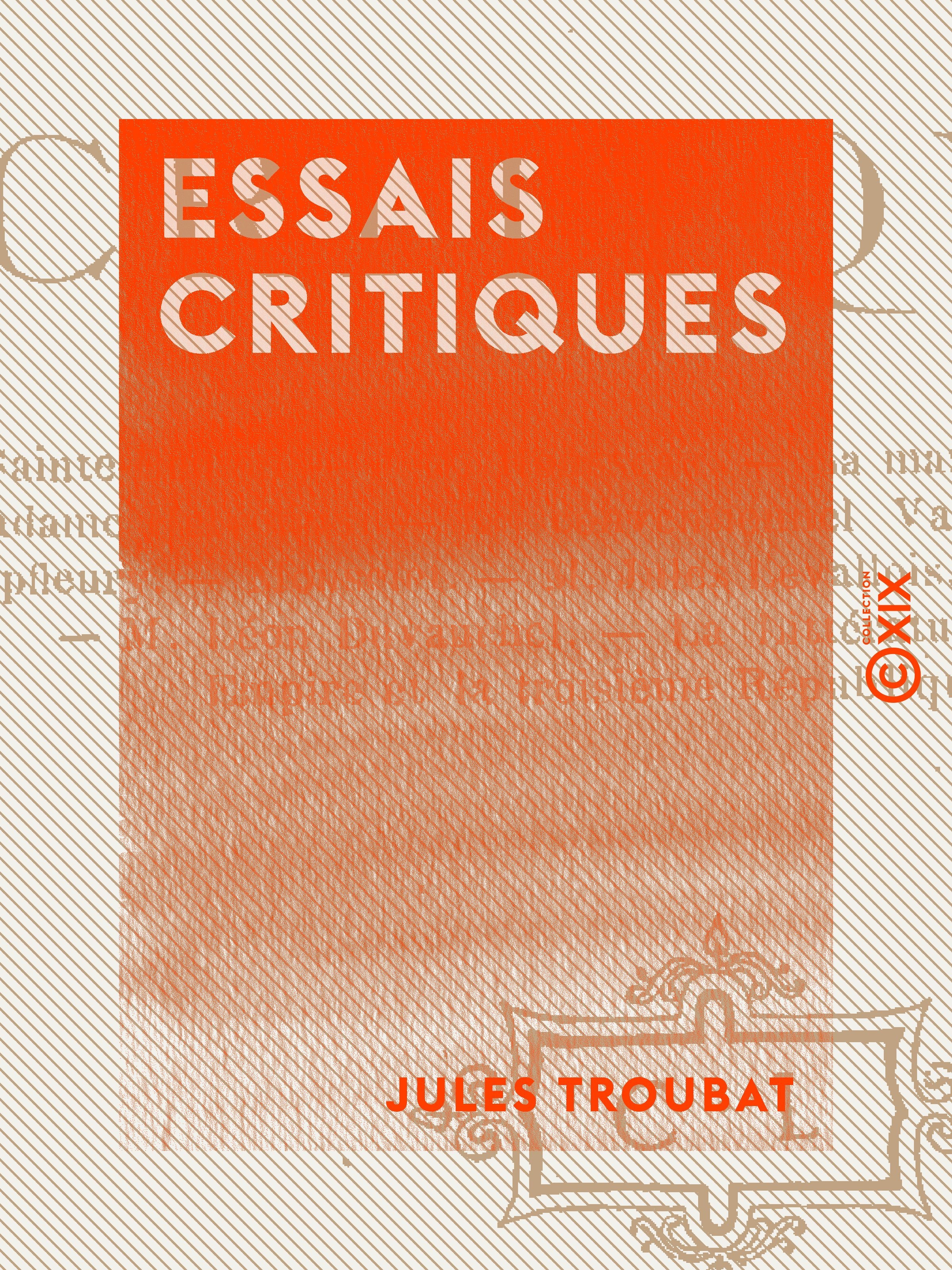 ebook cover of Essais critiques, by Jules Troubat