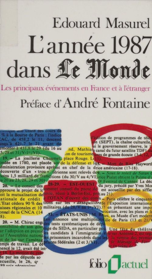 ebook cover of L'Année 1987 dans « Le Monde », by André Fontaine, Edouard Masurel