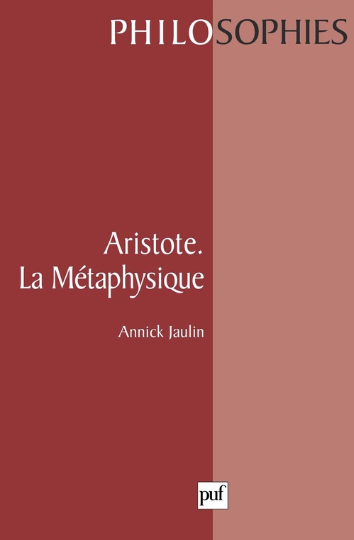 ebook cover of Aristote : La métaphysique, by Annick Jaulin