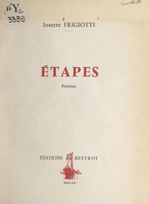 Couverture ebook de Étapes, de Josette Frigiotti
