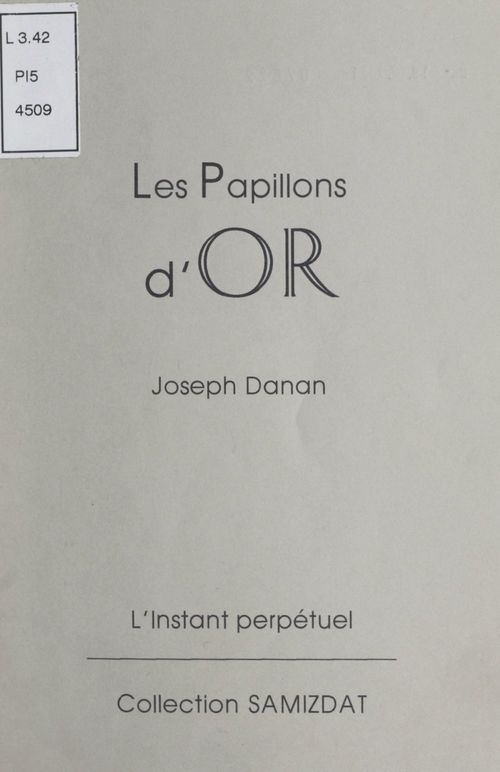 Couverture ebook de Les papillons d'or, de Joseph Danan