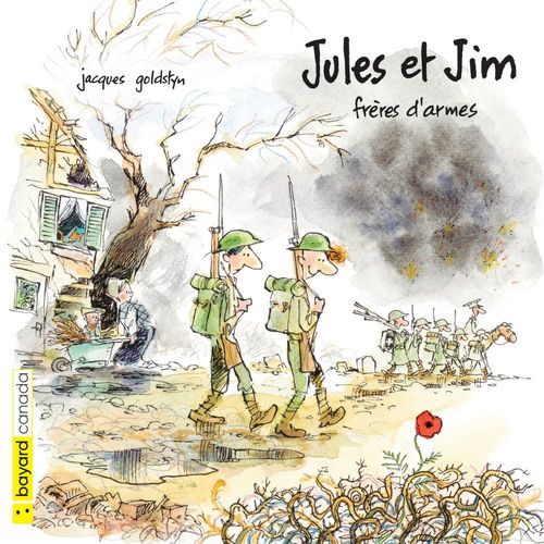 audiobook cover of Jules et Jim, frères d'armes, by Jacques Goldstyn