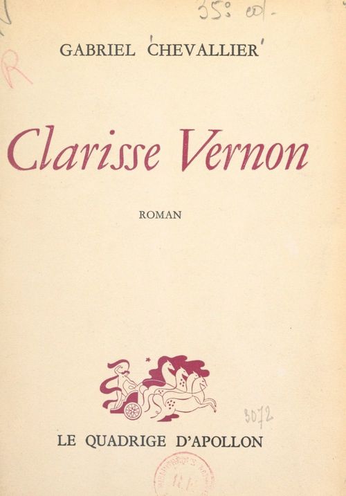 Couverture ebook de Clarisse Vernon, de Gabriel Chevallier