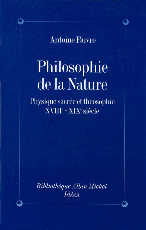ebook cover of Philosophie de la nature, by Antoine Favre