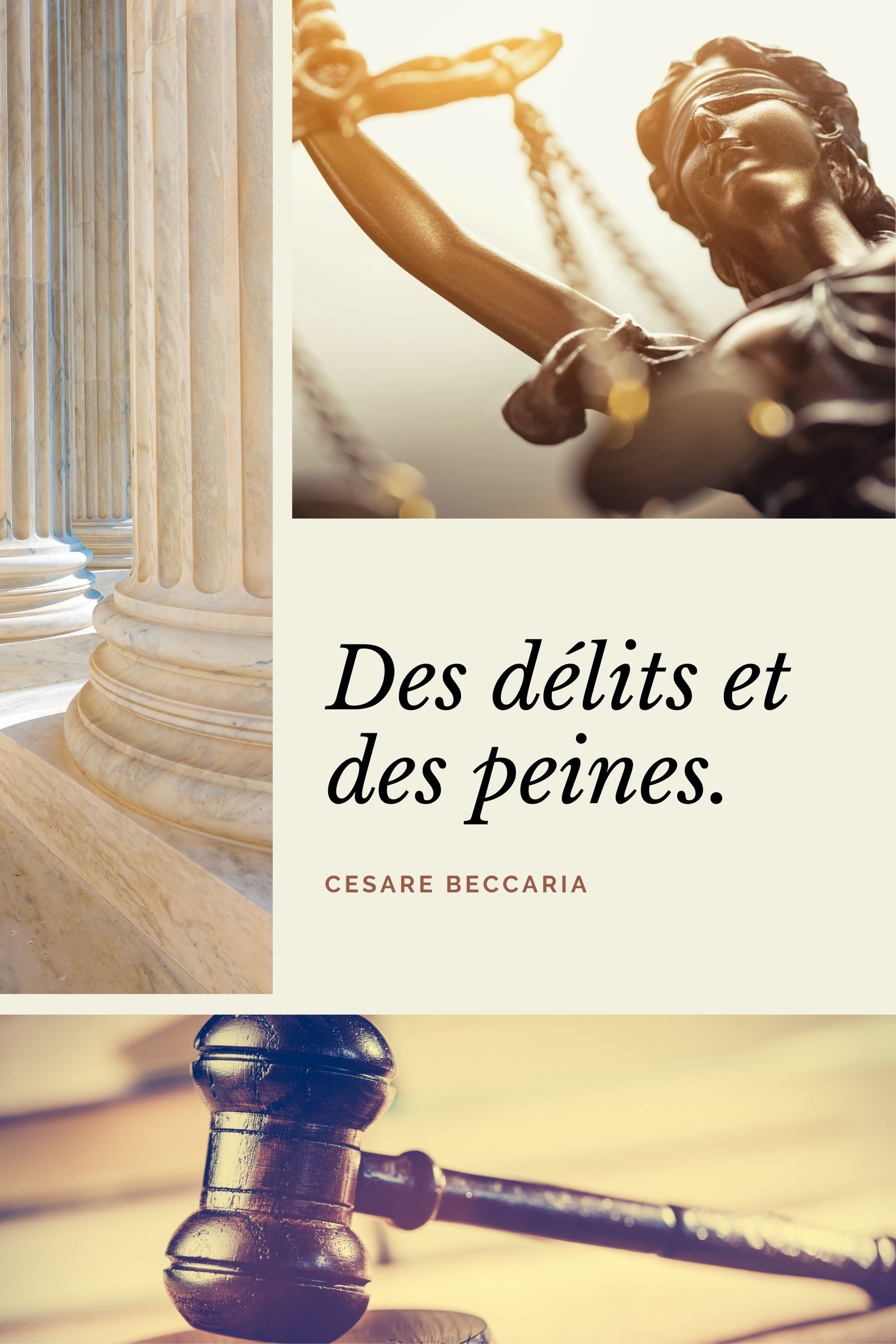 ebook cover of Des délits et des peines (Annoté), by Césare Beccaria, Voltaire
