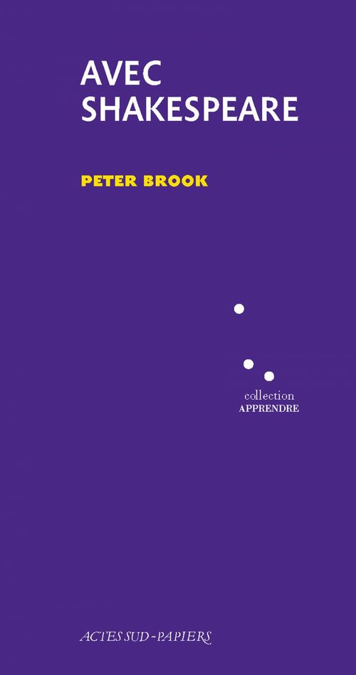 ebook cover of Apprendre 8 : Avec Shakespeare, by Brook/Banu