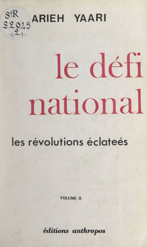 Couverture ebook de Le défi national (2), de Arieh Yaari