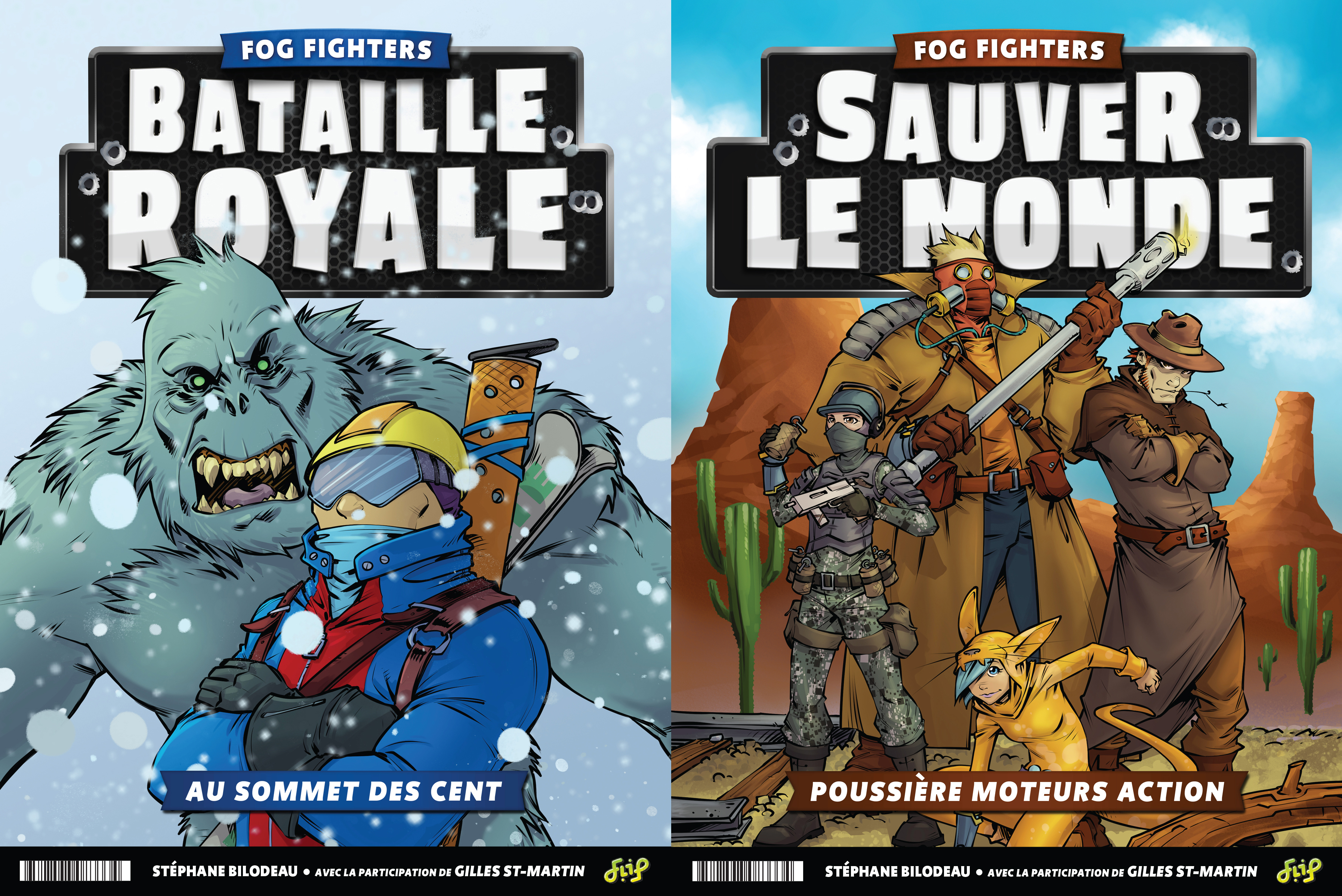 Couverture ebook de Fog fighters - Au sommet des cent - Poussière moteurs action, de Bilodeau/St-Martin