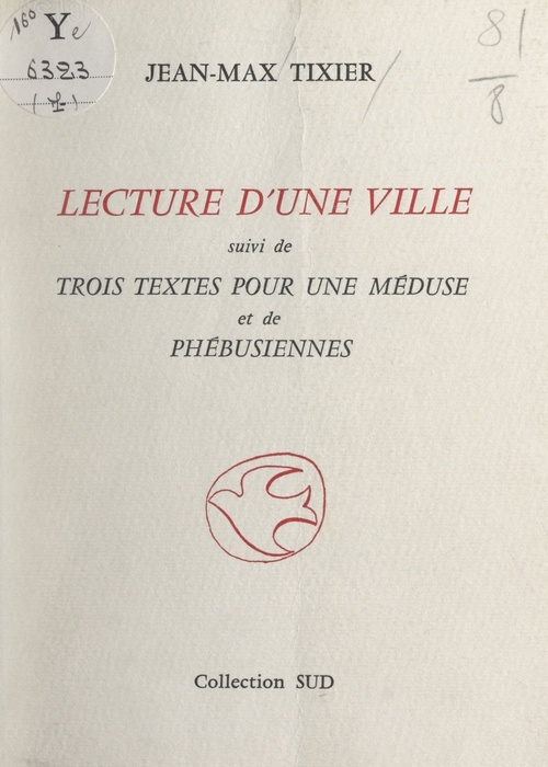 ebook cover of Lecture d'une ville, by Jean-max Tixier