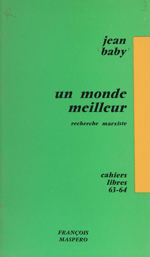 Couverture ebook de Un monde meilleur, de Jean Baby