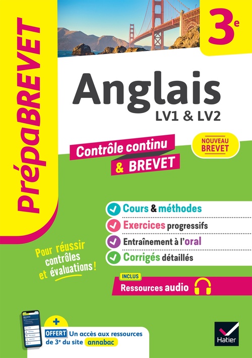Couverture ebook de Prépabrevet - Anglais 3e - Brevet 2027, de Jeanne-France Bignaux, Wilfrid Rotgé
