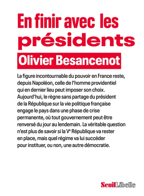 ebook cover of En finir avec les présidents, by Olivier Besancenot