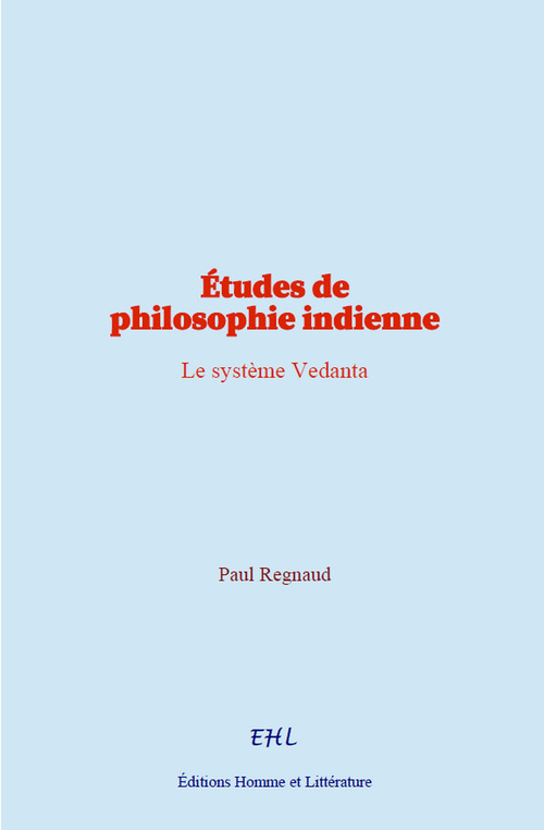 ebook cover of Études de philosophie indienne, by Paul Regnaud