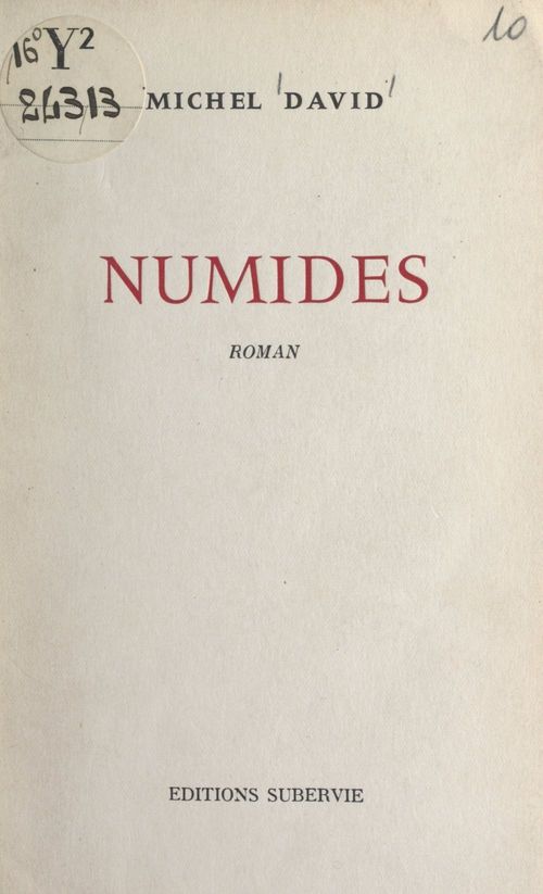 Couverture ebook de Numides, de Michel David