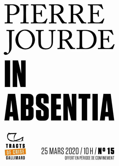Couverture ebook de Tracts de Crise (N°15) - In Abstentia, de Pierre Jourde