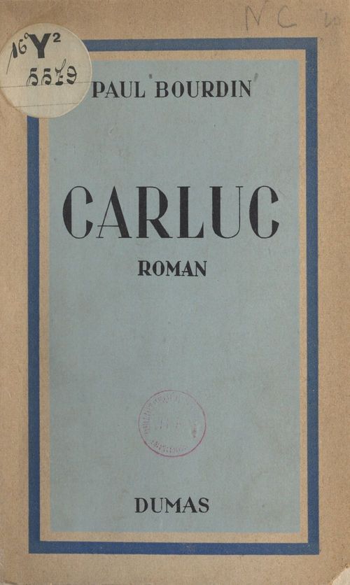 Couverture ebook de Carluc, de Paul Bourdin