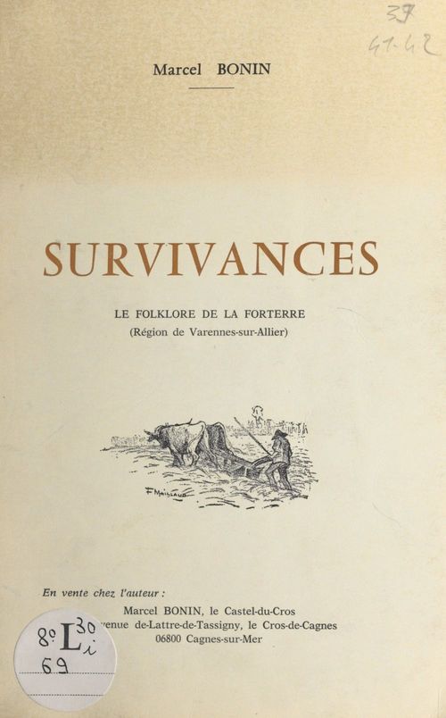 Couverture ebook de Survivances, de Marcel Bonin