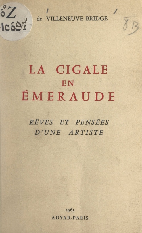 Couverture ebook de La cigale en émeraude, de Jane De Villeneuve-Bridge