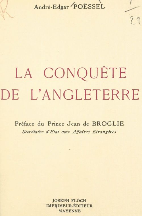 Couverture ebook de La conquête de l'Angleterre, de Andre-Edgar Poessel