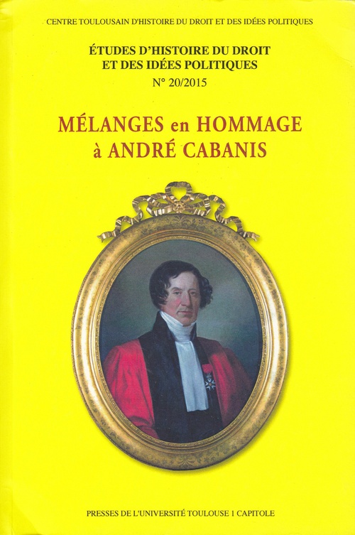 Couverture ebook de Mélanges en hommage à André Cabanis, de André Cabanis