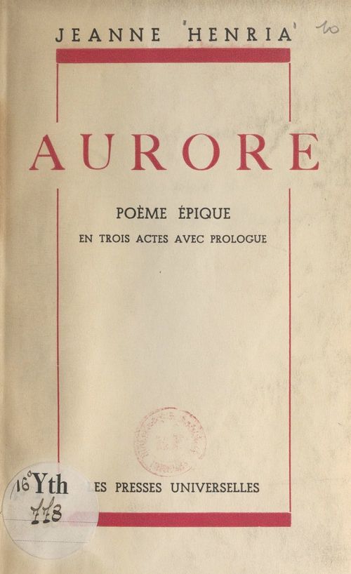 Couverture ebook de Aurore, de Jeanne Henria