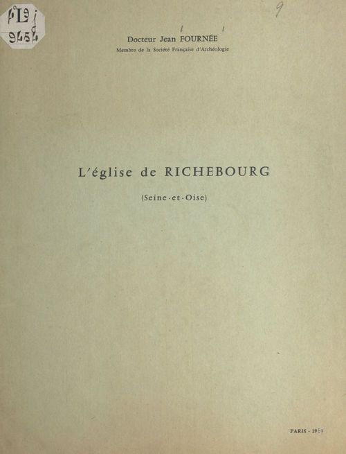 ebook cover of L'église de Richebourg, by Jean Fournee