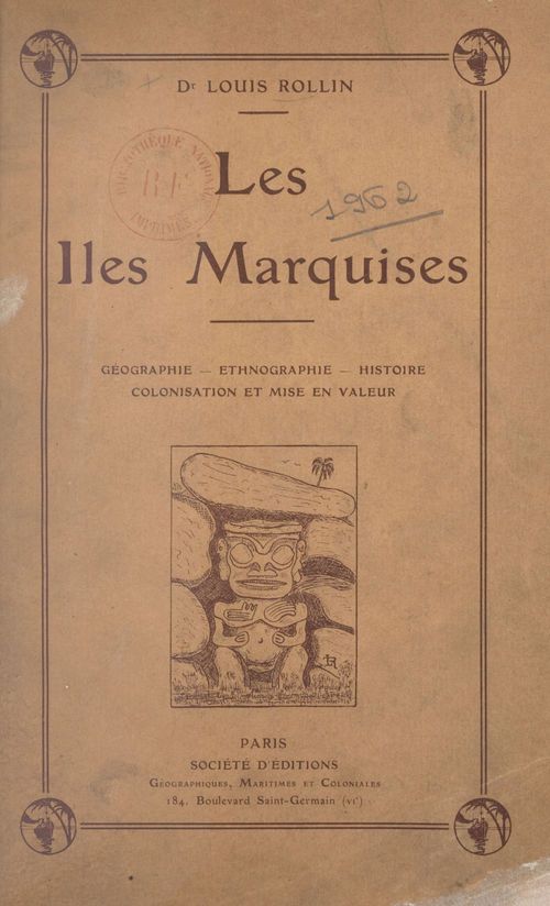 Couverture ebook de Les îles Marquises, de Louis Rollin