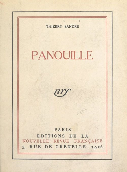 Couverture ebook de Panouille, de Thierry Sandre