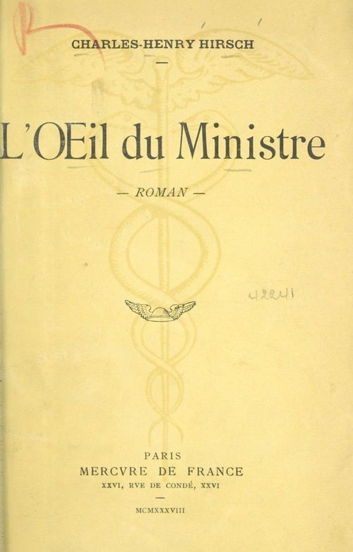 Couverture ebook de L'oeil du ministre, de Charles-Henry Hirsch