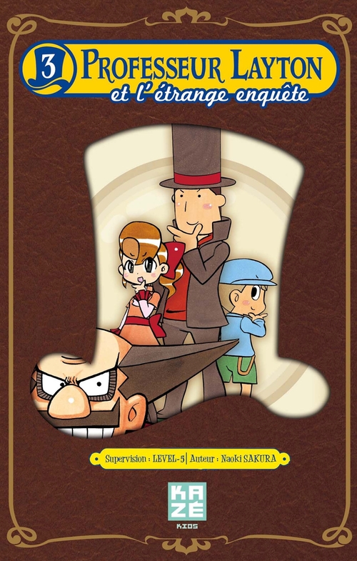Couverture ebook de Le professeur Layton et l'étrange enquête T03, de Naoki Sakura