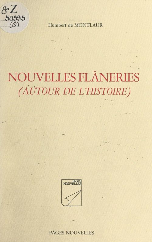 ebook cover of Nouvelles flâneries, by Humbert De Montlaur