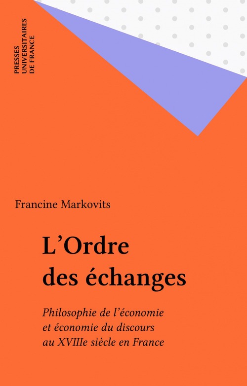 Couverture ebook de L'Ordre des échanges, de Francine Markovits