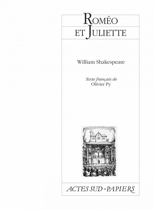 ebook cover of Roméo et Juliette, by William Shakespeare