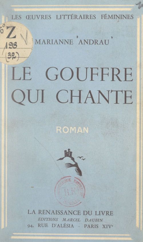 ebook cover of Le gouffre qui chante, by Marianne Andrau