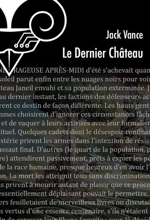 ebook cover of Le Dernier Château, by Jack Vance