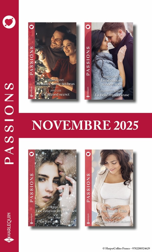 ebook cover of Pack mensuel Passions - 8 romans (Novembre 2025), by Collectif