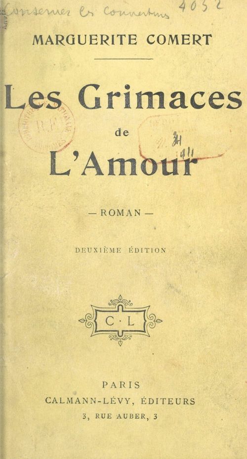 Couverture ebook de Les grimaces de l'amour, de Marguerite Comert